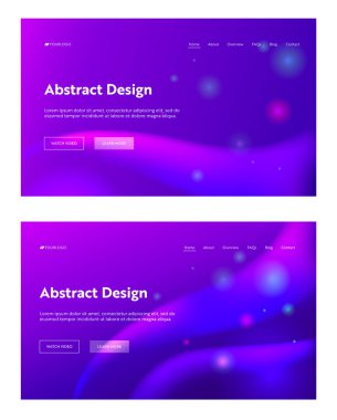 Mor soyut fütüristik ışıltı açılış sayfası arka plan ayarlayın. Dinamik dijital hareket degrade desen. Web sitesi Web sayfası için yaratıcı Glitter Neon dalga zemin. Vektör çizim