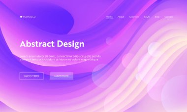 Soyut geometrik fütüristik dalga şekli açılış sayfası arka plan. Renkli dijital hareket desen. Sanat Neon Line zemin öğesi Web sitesi Web sayfası için. Düz çizgi film vektör çizim