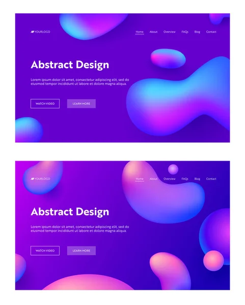 Фиолетовый абстрактный пейзаж. Футуристическая цифровая 3D-паттерн. Creative Neon Liquid Ink Backdrop для веб-страниц. Плоский вектор — стоковый вектор