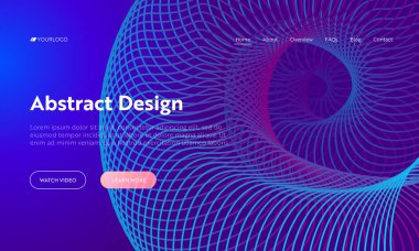 Mor soyut Spiral şekil açılış sayfası arka plan. Fütüristik dijital sarmal hareket degrade desen. Dinamik Neon Web sitesi Web sayfası için 3d renkli düzen zemin illüstrasyon vektör