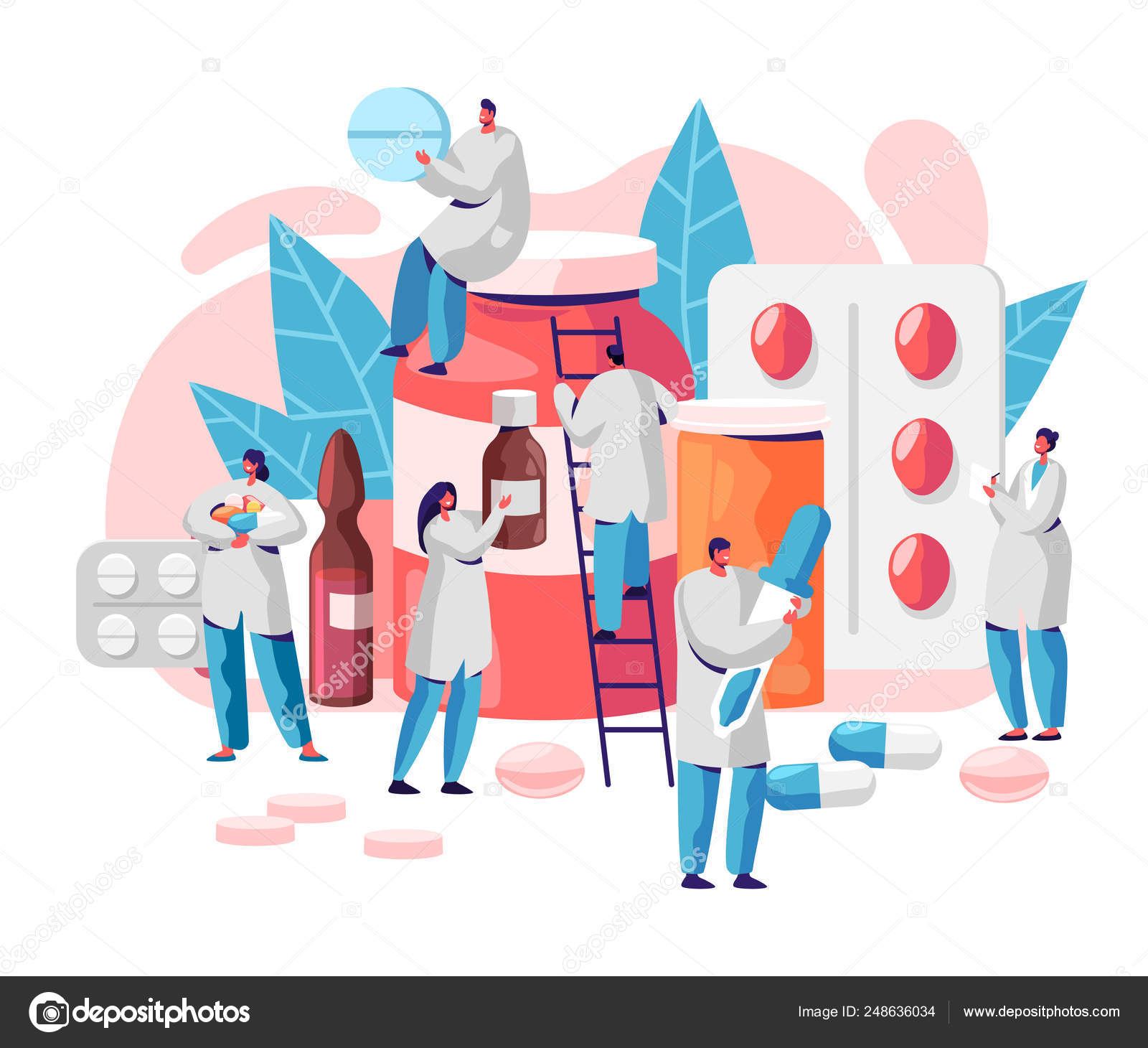 Pharmacy Business Medicine Drug Store Character. Pharmacist Care for  Patient. Professional Pharmaceutical Science. Online Pill Drugstore  Infographic Background. Flat Cartoon Vector Illustration Stock Vector Image  by ©vectorlab #248636034