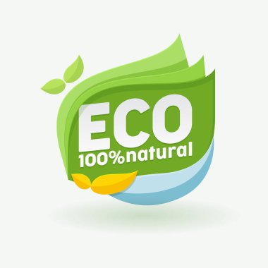 Bitkiler Elements ve tipografi, Label, sticker veya Badge Restoran, gıda Mağazası, doğal Eko sağlıklı ürünler promosyon, çiftlik taze gıda logosu ile organik gıda ve Içecek Banner. Vektör Illustration