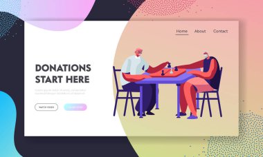 Neşeli emekliler çift birlikte hemşirelik evde satranç oynarken zaman harcamak. Kıdemli emekli Insanlar Leisure ve SpareTime. İnternet sitesi açılış sayfası, Web sayfası. Karikatür düz vektör Illustration, banner