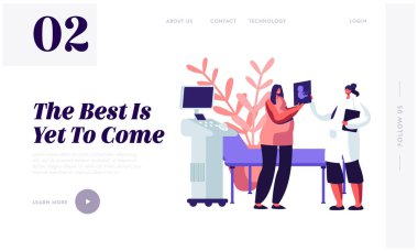 Ultrason Dolap Hamile Kadın Bebek Resmi Izliyor. Kadın Doktor Göster Fetus. Doğurganlık, Doğum, Aile İlişkileri. Web Sitesi Açılış Sayfası, Web Sayfası. Karikatür Düz Vektör İllüstrasyon, Afiş