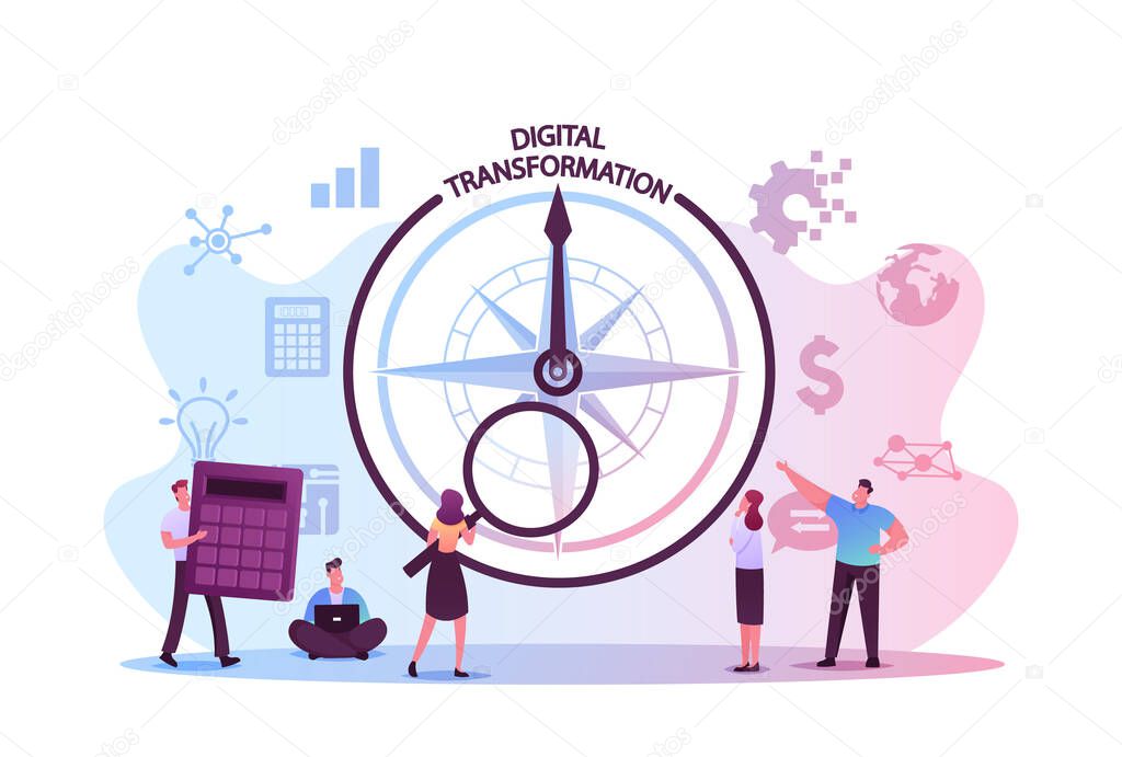 Data Analysis and Digitization Concept, Digital Transformation or Disruption, Financial Statistics, Big Data