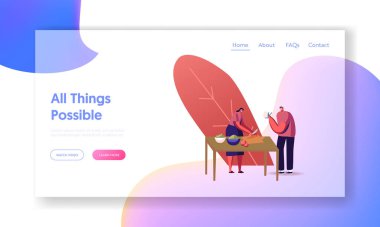 Sosyal medya blogcusu Mutfak Mutfağı Programı İniş Şablonu. Aşçı Kadın Pişiriyor, Sebze Dilimliyor