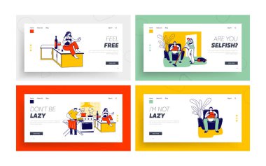 Tembel Eş İniş Sayfa Şablonu Ayarları. Partnerleri aynı anda hiçbir şey yapmazken, karı ya da koca ev işleri.