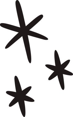 Işıltılı el çizimi karalama ögesi