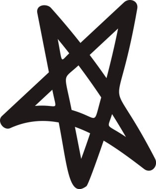 El yazısı yıldız karalama ögesi