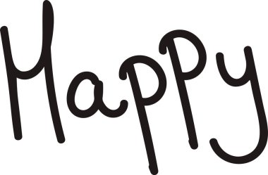 Mutlu karalama el yazısı metinleri