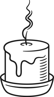 Kavanozda yanan mum çubuğu