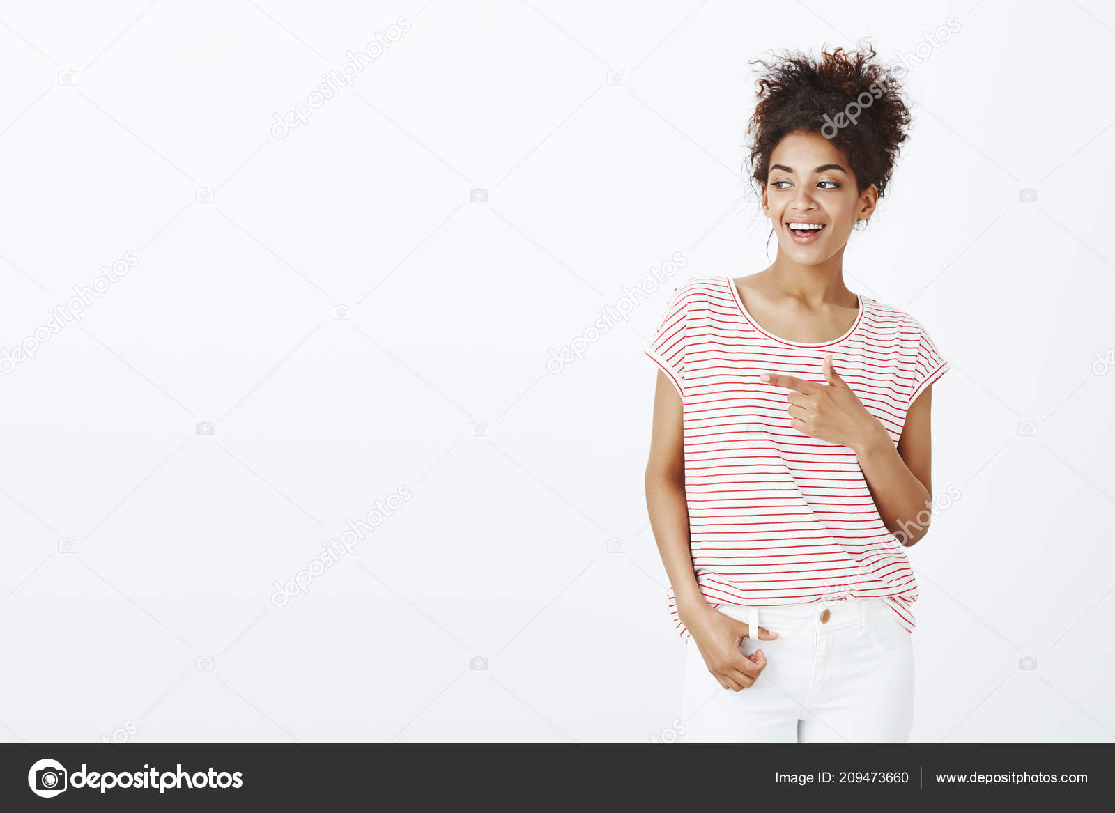 Woman Checking Out Hot Guy Positive Beautiful Female Student With