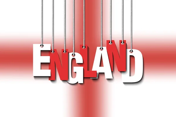 Word England Hang Ropes Vector Illustration — Stock Vector