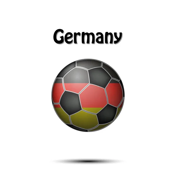 Ballon Football Peint Aux Couleurs Drapeau Allemand Illustration Vectorielle — Image vectorielle