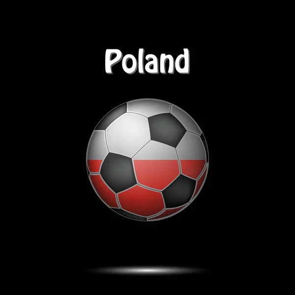 橄榄球在波兰旗子的颜色绘了 矢量插图 — 图库矢量图片