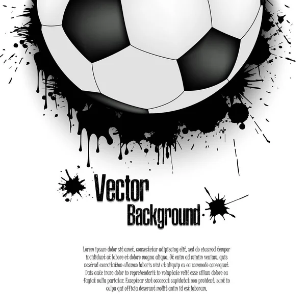 Futbol topu arka plan. Yeşil arka plan üzerinde futbol topu ve metin alan futbol afiş. Vektör çizim