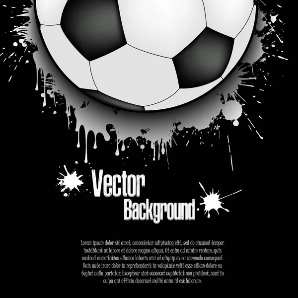 Futbol topu arka plan. Yeşil arka plan üzerinde futbol topu ve metin alan futbol afiş. Vektör çizim