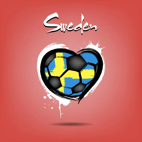 4527 - Дания сердечный футбол — стоковый вектор