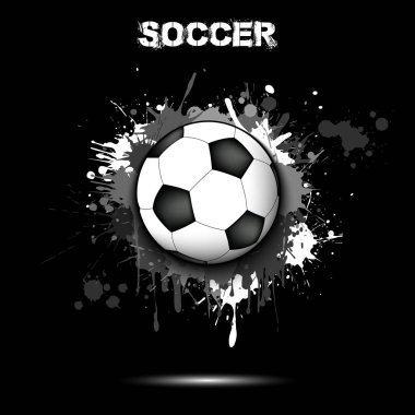  boya lekesi arka plan üzerinde futbol topu