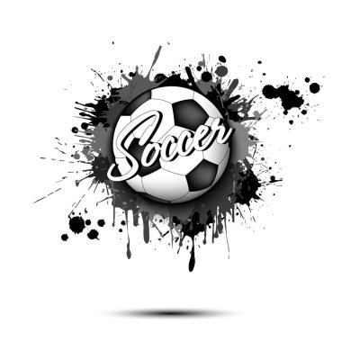 Futbol topu ve boya lekesi