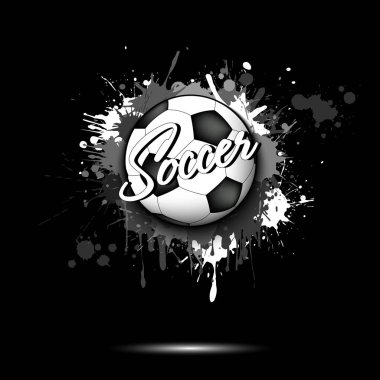 Futbol topu ve boya lekesi