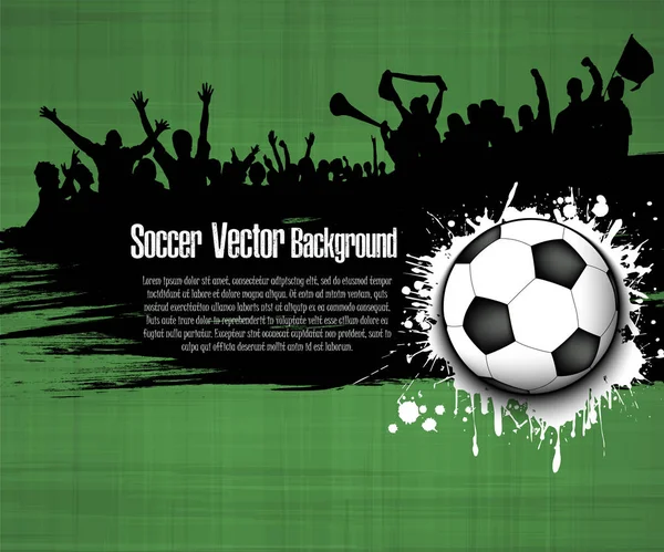 Fond grunge. Fans de football et de football — Image vectorielle