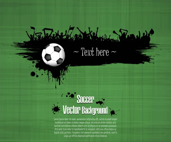 Fond grunge. Fans de football et de football — Image vectorielle