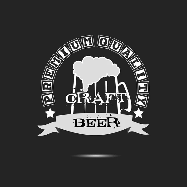 Design de modelo de logotipo de artesanato de cerveja — Vetor de Stock