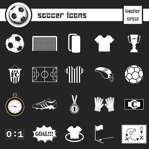 Soccer icons. Football icons — Stock Vector