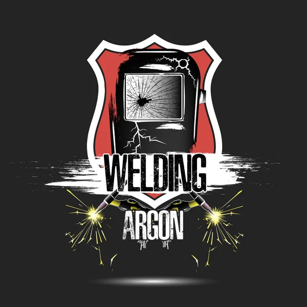 Modèle de logo conception soudure argon — Image vectorielle