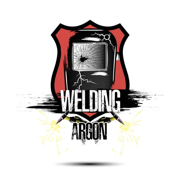 Logo template design welding argon — Stock Vector