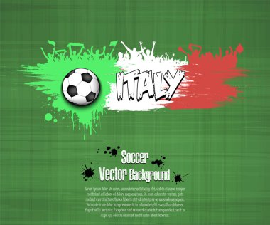 İtalya ve futbol taraftarları bayrağı