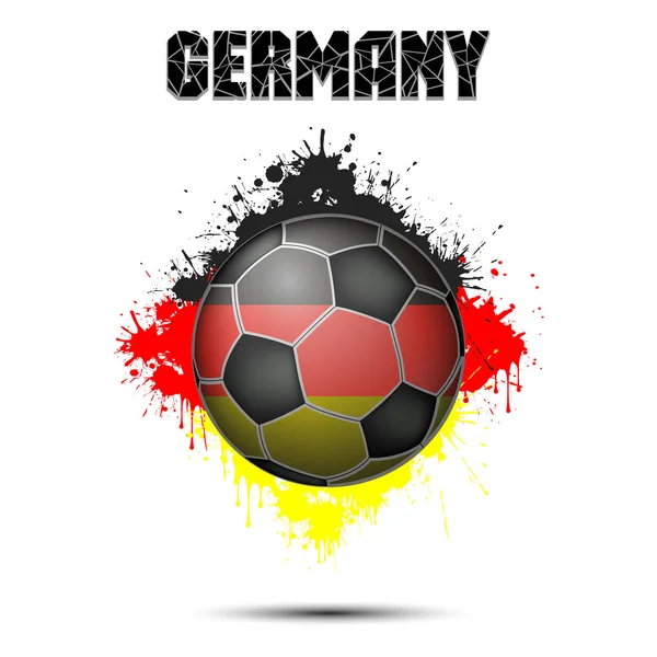 Ballon de football de la couleur de l'Allemagne — Image vectorielle