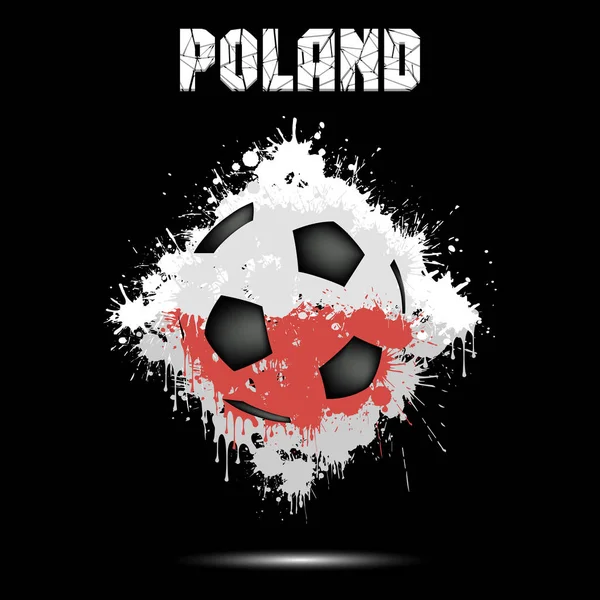 橄榄球在波兰的颜色 — 图库矢量图片