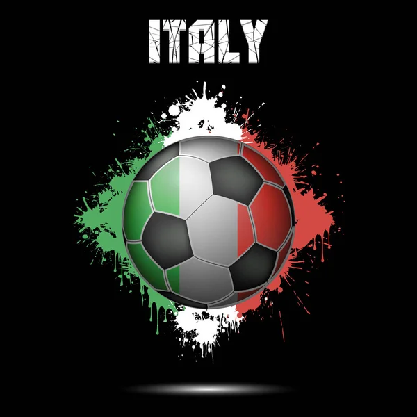 Voetbal in de kleur van Italië — Stockvector