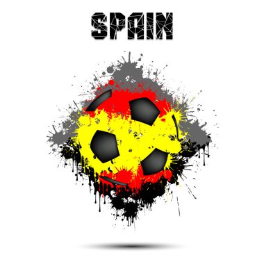 Renkli İspanya futbol topu