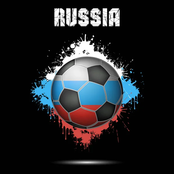 Μπάλα ποδοσφαίρου στο χρώμα της Ρωσίας — Διανυσματικό Αρχείο