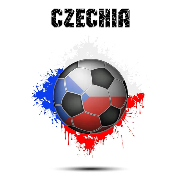 Футбольный мяч в цвете Чехии — стоковый вектор