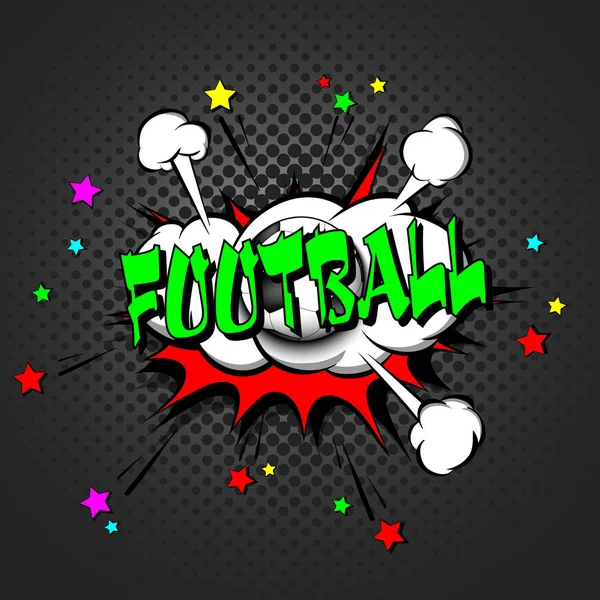 Футбольный поп-арт — стоковый вектор