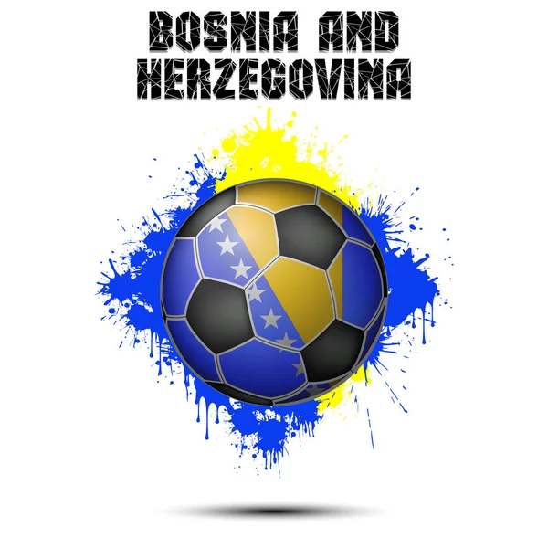 Футбольный мяч в цвете Боснии и Герцеговины — стоковый вектор