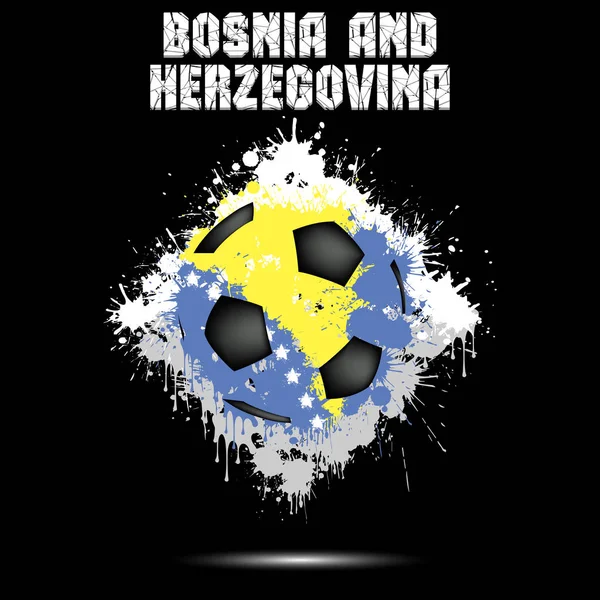 Футбольный мяч в цвете Боснии и Герцеговины — стоковый вектор