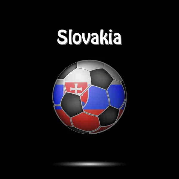 축구공의 형태에는 슬로바키아의 국기 — 스톡 벡터