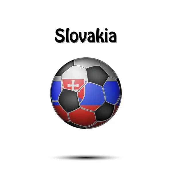 Флаг Словакии в виде футбольного мяча — стоковый вектор