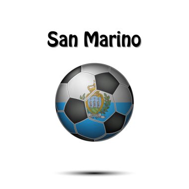 Bir futbol topu şeklinde San Marino bayrağı
