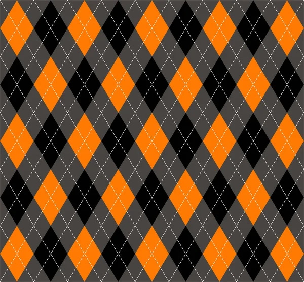 Plaid di Halloween Argyle. Sfondo gabbia scozzese — Vettoriale Stock