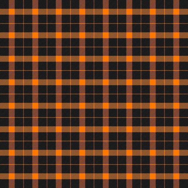 Halloween xadrez Tartan. Fundo da gaiola escocesa — Vetor de Stock