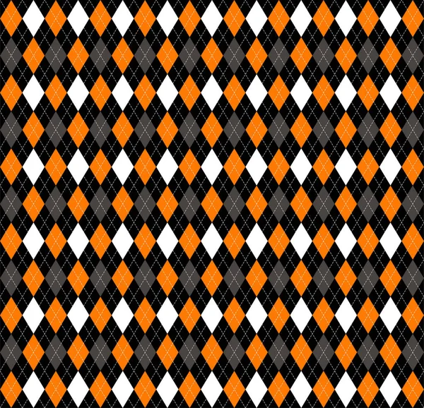 Plaid di Halloween Argyle. Sfondo gabbia scozzese — Vettoriale Stock