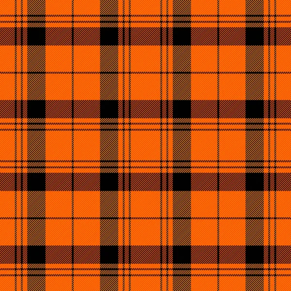 Halloween xadrez Tartan. Fundo da gaiola escocesa — Vetor de Stock