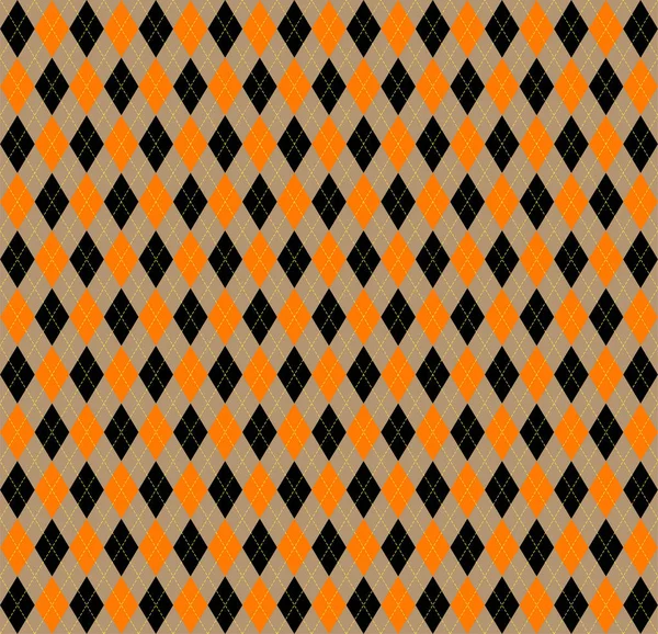 Halloween Argyle plaid. Fond de cage écossais — Image vectorielle