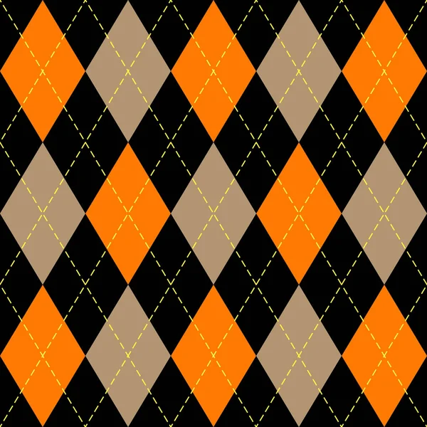 Plaid di Halloween Argyle. Sfondo gabbia scozzese — Vettoriale Stock